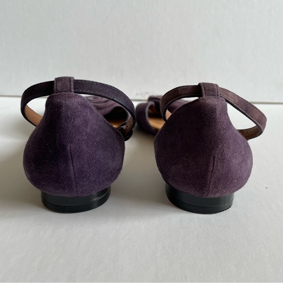 Purple Leather Rosette Open-Toe Shoes 💜 Made in Spain - Picture 4 of 7